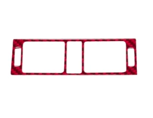 Red Real Carbon Fiber Console A/C Air Outlet Cover Trim Fits 08-11 W204 C300 C63 - Picture 1 of 1