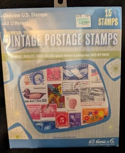 VintageH.E.Harris Co. -ORIGINAL SEALED PACKS MIPUSEDU.S. Postage stamps 15 each - Picture 1 of 3