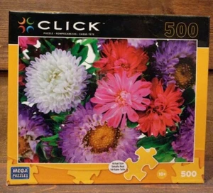 500 Piece Puzzle Mallow Flowers Mega Puzzles  26.75 x 18.94" Fully Interlocking - Picture 1 of 6