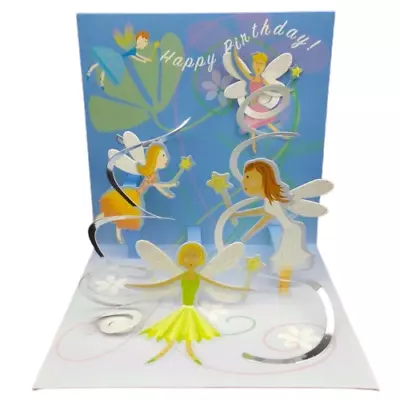 Happy Birthday Fairy 3D Pop Up Greeting Card Treasures Fairies Mythical Fantasy - Image 1 of 4