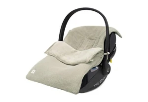 Jollein Fußsack Basic Knit Olive Green - Für Babyschale Kinderautositz Gruppe 0+ - Bild 1 von 7