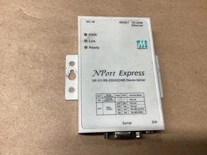 Moxa NPort Express DE-311 RS-232/422/485 Device Server #100L106 - Picture 1 of 5