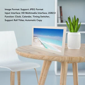 New Digital Photo Frame 15.6in 1920x1080 Remote Control USB Storage Card MMC Ele - Picture 1 of 18