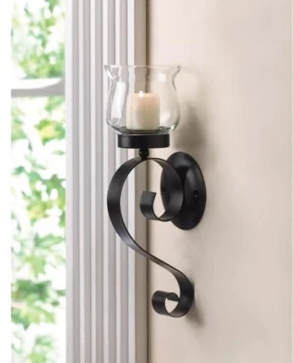 SCROLLING CANDLE SCONCE - Image 1 of 3