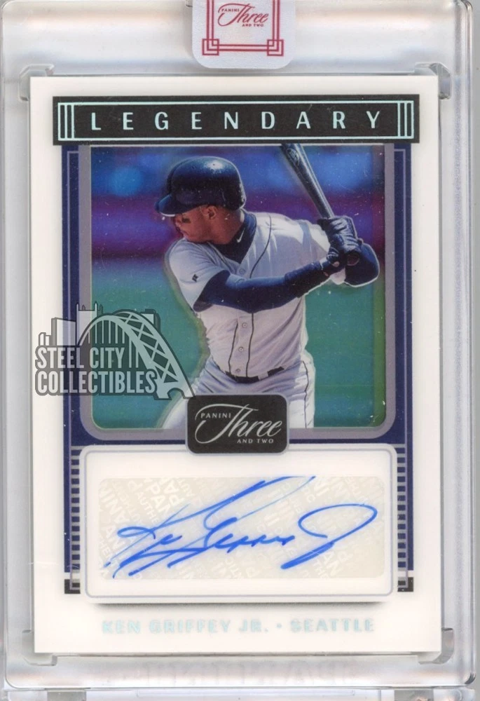 Panini Ken Griffey Jr Autographed Baseball Trading Cards