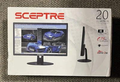 Sceptre E209W-16003R 20' HD+ LED Monitor 1600x900 Monitor - Black New - Image 1 of 3