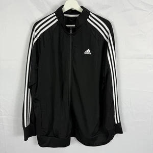 Adidas Primegreen Tricot Slim 3 Stripes Track Jacket Womens Size 4X Black READ - Picture 1 of 11