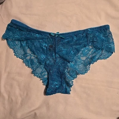 Sexy bragas XOXO íntimas de encaje descaradas talla mediana azul turquesa nuevas sin etiquetas Foto 1 de 4