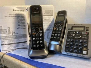 PANASONIC DIGITAL BLUETOOTH CORDLESS ANSWERING SYSTEM KX-TG7641 + 1 Handset - Zdjęcie 1 z 17