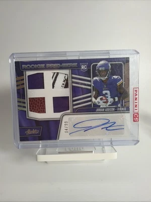 2023 Panini absolute Jordan Addison rookie Premier four patch RPA /99 - Image 1 of 2