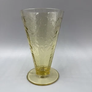 Vintage Amber Federal Madrid Depression Glass 10-ounce Footed Tumbler - Picture 1 of 9