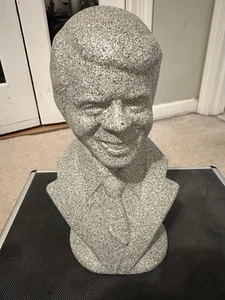 Bust Of US President Jimmy Carter In Porcelain With Gray Epoxy Coating - Picture 1 of 5