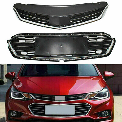 Front Bumper Upper Grill Middle Lower Grille For Chevrolet Cruze 2016 2017 2018 • 43.99$