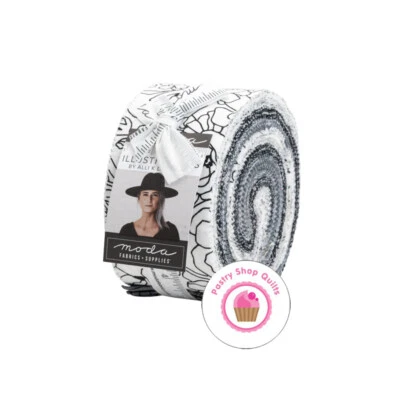 Moda ILLUSTRATIONS Alli K Designs JELLY ROLL 40 strips Quilt FABRIC - Image 1 of 4