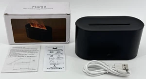 Black Flame Mist Diffuser Aromatherapy Machine USB Cool Mist Humidifier LED - Picture 1 of 6