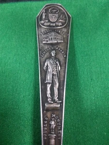 Sterling Silver Chicago Souvenir Spoon Double Sided Watson Vintage 23 Grams - Picture 1 of 6