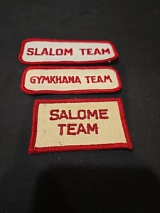 3 Vintage Embroidered Racing Patches Gymkhana Team, Salome Team & Slalom Team - Picture 1 of 5
