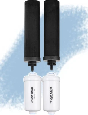 4 pcs Water Filter Replacement for Berkey BB9-2 Black Filters & PF-2 Filters - Image 1 of 4