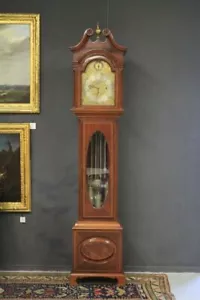 Antico orologio a pendolo da terra Inglese epoca XIX secolo - Foto 1 di 8