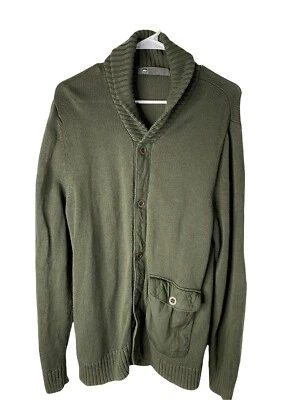 Cárdigan de punto verde grande REI para hombre usado en excelente estado  Foto 1 de 4