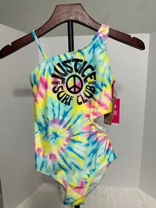 Justice Shoulder Cut Out 1 pc- Tye Dye- Size Medium - Picture 1 of 4