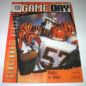 1995 CINCINNATI BENGALS vs MINNESOTA VIKINGS NFL PROGRAM Warren Moon EXCELLENT - Picture 1 of 6
