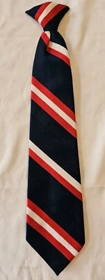 Винтажный. Пристегивающийся красный, белый, синий галстук, Уэмбли - Изображение 1 из 4
