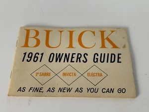 ORIGINAL 1961 Buick Owners Manual User Guide Reference Electra Lesabre Invicta - Picture 1 of 6