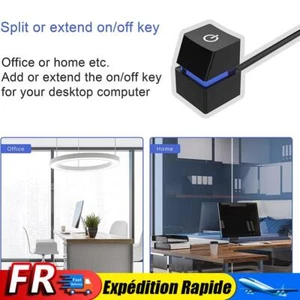 2m LED ordinateur commutateur de bureau PC carte mère bouton marche/arrêt d\'ali - Bild 1 von 10