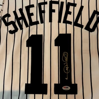 Gary Sheffield Autographed/Signed Jersey PSA/DNA Sticker New York Yankees Legend - Image 1 of 4