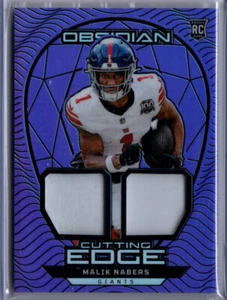 2024 Obsidian Football Cutting Edge Malik Nabers ROOKIE JERSEY GIANTS 15/49 - Picture 1 of 2