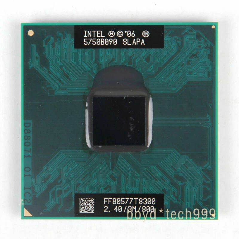 INTEL CORE 2 DUO T8300 PROCESSOR 2.4GHZ/3M/800MHZ(SLAYQ SLAPA)Socket P CPU - Image 1 of 1