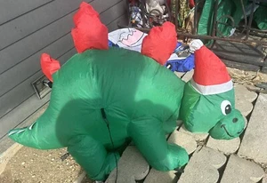 Gemmy 3.5 Ft Christmas Inflatable Baby Dinosaur w/ Santa Hat Yard Decor Dino🦖 - Picture 1 of 3