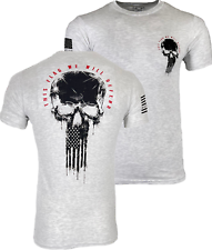 Camiseta Estilo Obús Para Hombre BANDERA CALAVERA Militar Grunt S-5XL