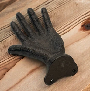 Cast Iron Hand Pull Rustic Paperweight Home Decor Holder Wall Mount Cottagecore - Picture 1 of 8