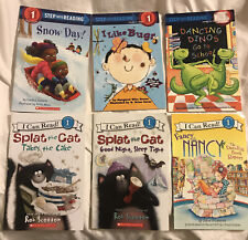 Level 1 Kids Readers Books Lot of 8 Splat Cat I Like Bugs Fancy Nancy Dino Snow