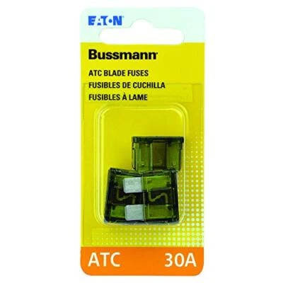 Cooper Bussmann BP/ATC-30-RP Green Automotive Blade Fused 30 Amp 5 Pack - Image 1 of 2