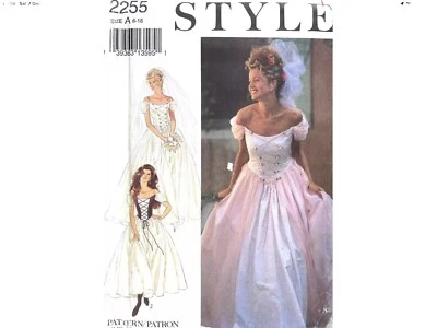 🧵1990's Style Misses' Wedding 💒 Bridesmaid Dress Pattern 2255 Size 6-16 UNCUT - Image 1 of 3