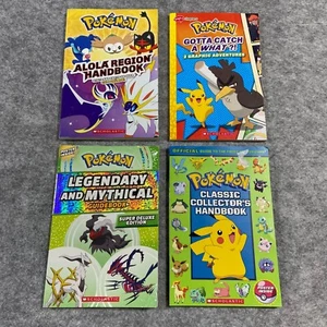 Lot Of 4 Pokemon Books Deluxe Handbook; Alola Region & 151; Book 4 Pokemon Adv - Picture 1 of 6