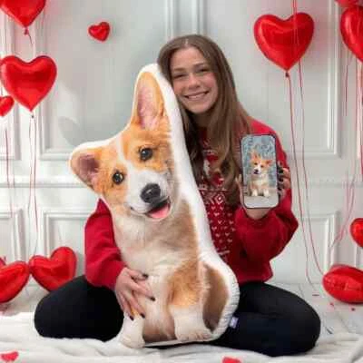 Almohada facial fotográfica 3D personalizada | Convierte cualquier foto en una almohada | Almohada para mascotas Foto 1 de 4
