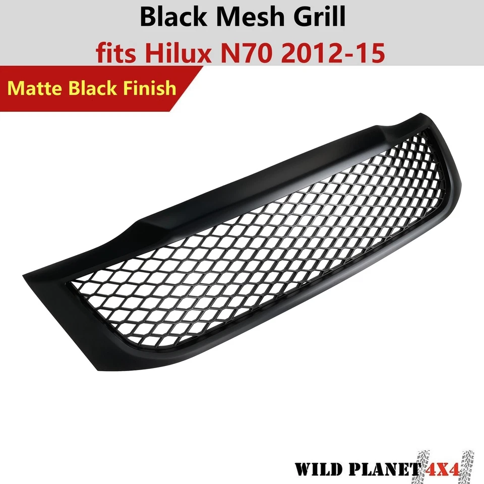 Front Grill fit for Toyota Hilux 2012-2015 Post Facelift N70 Matte Black Grille  - image 1 of 4