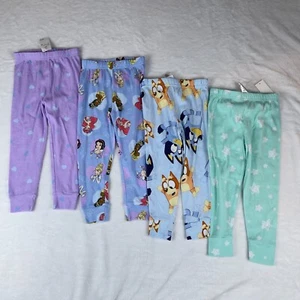 Cinderella Princess Lot of 4 Pants Toddler Girls Size 3T Multi Patterned Pull On - Picture 1 of 3