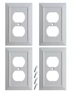 Paquete de 4 Elegantes Iluminación W35242-PW Arquitectura Placa de Pared Dúplex Única Salida - Imagen 1 de 3