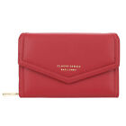 Women Leather Zip Wallet Long Credit Card Holder Clutch Coin Purse Handbag Gift