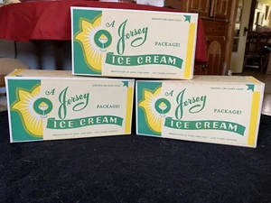Lot Of 3 - Jersey Farm Dairy Quart Ice Cream Cartons Fort Thomas Ky Dated 1932 - Picture 1 of 5