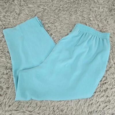 Pantalones capri Maggie Sweet Todays Special 5167 para mujer 1X verde azulado elástico cintura bolsillo Foto 1 de 4