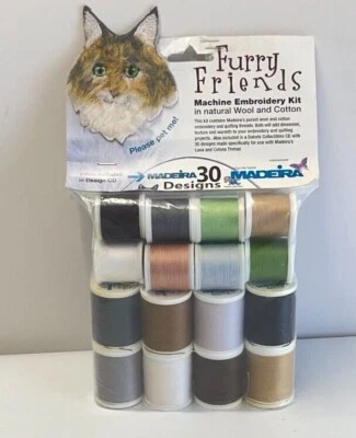 Wool Cotton Thread 30 Designs CD Machine Embroidery Kit Spools - Image 1 of 4