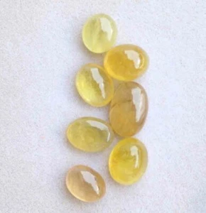 Yellow Sapphire Loose Gemstone Oval Cut Cabochon 20.20 Ct 7*9 Mm - Picture 1 of 2