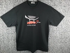 Giordano Quality Apparel T-Shirt SZ L Hong Kong The Peak Black Tee - Picture 1 of 11