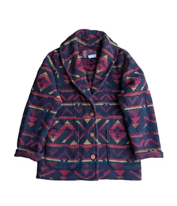 Vintage 80s Woolrich Aztec Navajo Blazer Jacket made in USA Size L - Picture 1 of 6